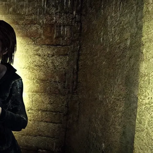 Image similar to Screenshot of Emma Watson in Outlast video game