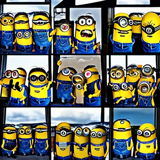 Prompt: a living minion photography