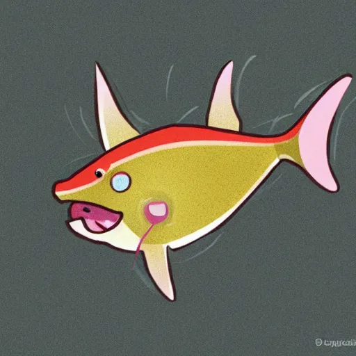 Image similar to a cartoon catfish giving a thumbs up