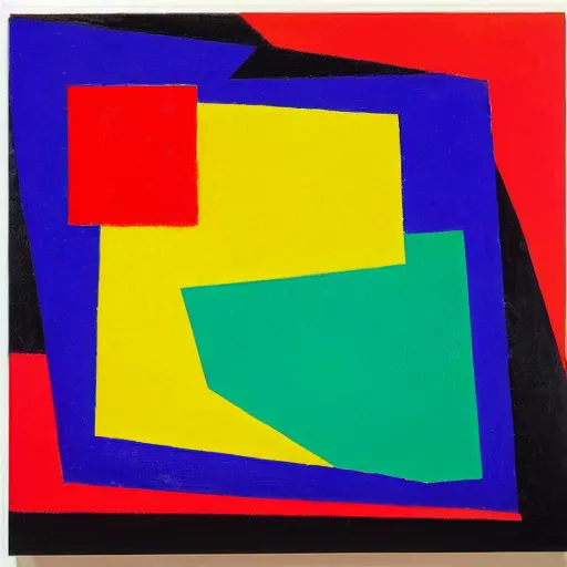 Image similar to colourful energetic abstract ai art flowing bursting from malevich's suprematist composition black square