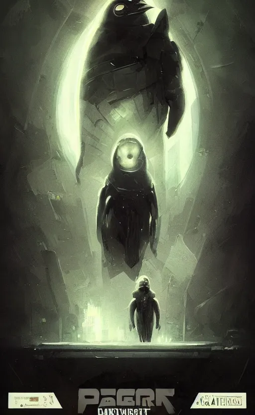 Prompt: award winner movie poster, dark cybernetic - penguin, cinematic light, trending on artstation, concept art by greg rutkowski