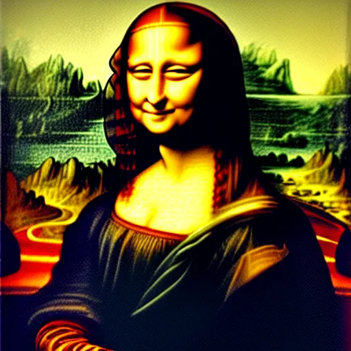 Image similar to mona lisa oil painting smiling