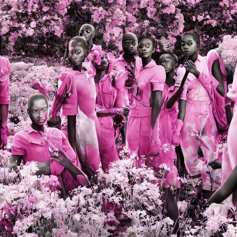 Image similar to fragrance advertising campaign by richard mosse