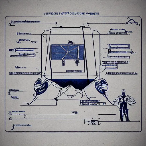 Prompt: blueprint of ufo