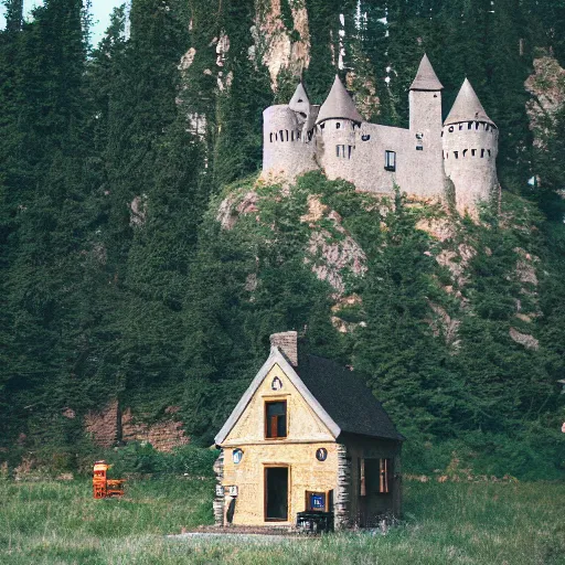 Image similar to Castle as a tiny home. Photographed with Leica Summilux-M 24 mm lens, ISO 100, f/8, Portra 400