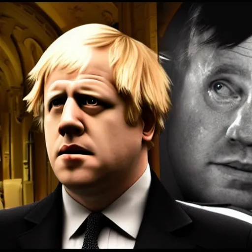 Image similar to movie scene boris johnson kgb agent, photorealistic, highly detailed 8 k