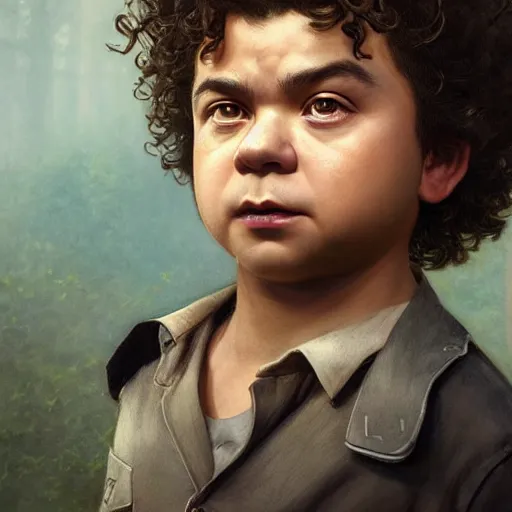 Image similar to gaten matarazzo as e. honda, ultra realistic, concept art, intricate details, eerie, highly detailed, photorealistic, octane render, 8 k, unreal engine. art by artgerm and greg rutkowski and magali villeneuve and alphonse mucha