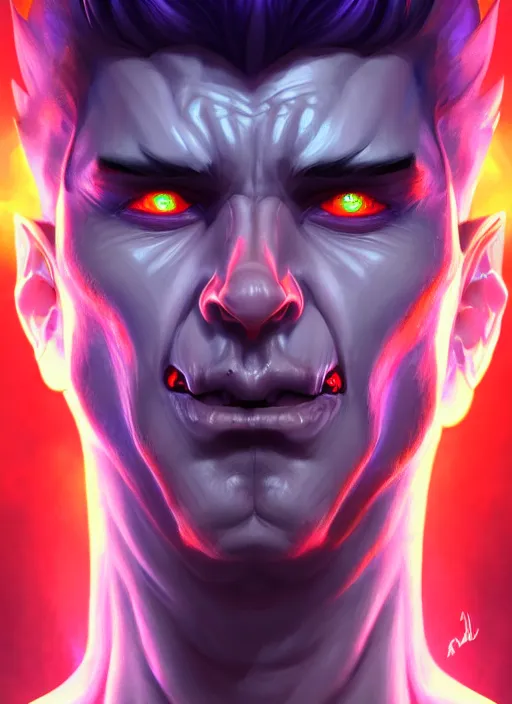 Image similar to the god hades, male, hellish, portrait, sharp focus, digital art, concept art, dynamic lighting, subsurface scattering, photoreal, trending on artstation, by emylie boivin, artgerm and rossdraws