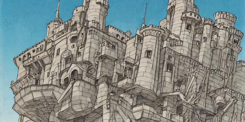 Image similar to spirited away castle drawn by de chirico