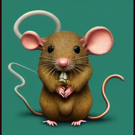 Image similar to surreal lovecraftian mouse