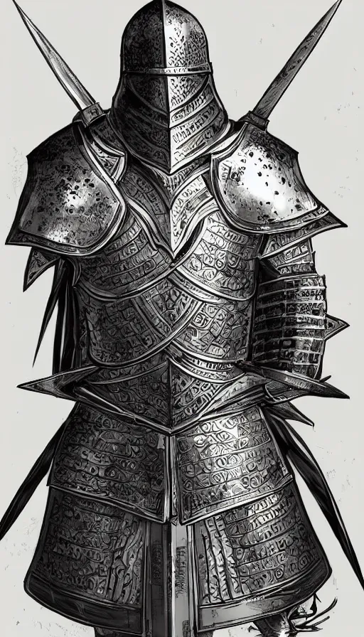 Image similar to digital art of a knight in full plate armor,chivalrous,imposing,heroic,intricate and beautiful armor,high quality artwork,4k