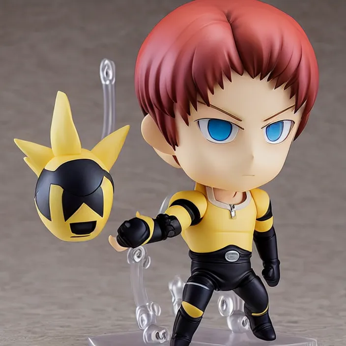 Prompt: Blast from One Punch Man, An anime Nendoroid of Blast From One Punch Man , figurine, detailed product photo
