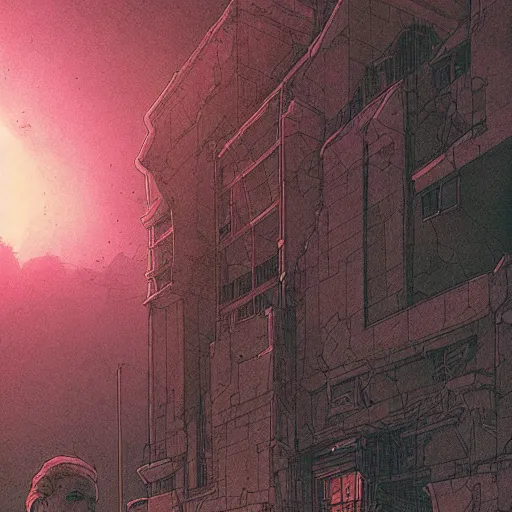 Image similar to a abandoned in temple, dystopian, ethereal lighting, night time, haze, josan gonzales