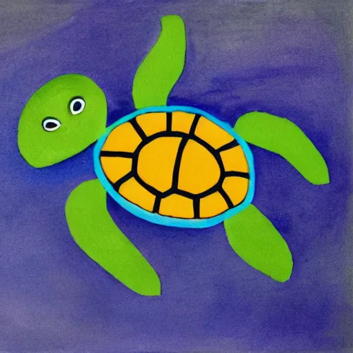 Prompt: turtle, maori art