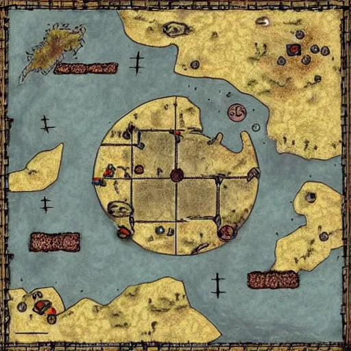 Prompt: Battlemap for Dungeons and Dragons, free to download