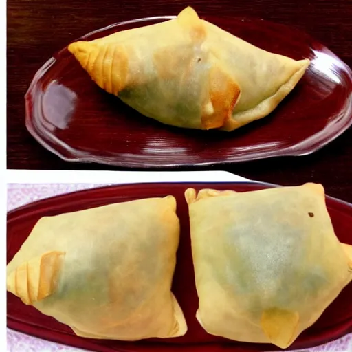 Image similar to 8k Samosa in the shape of a football