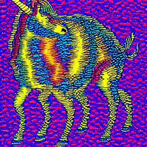 Prompt: magic eye image of a unicorn