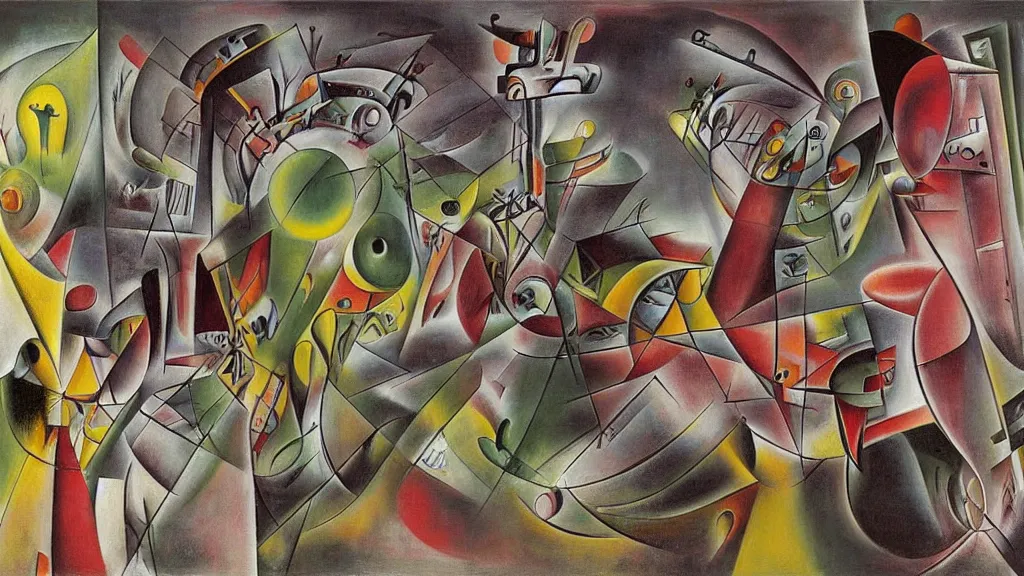 Prompt: A Vision of Interdimensional Transport, by Roberto Matta