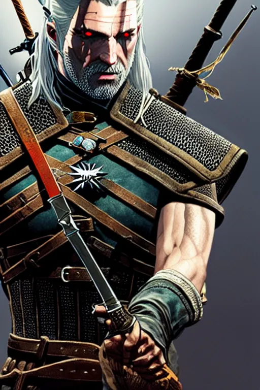 Image similar to witcher, painting by j. c. leyendecker, yoji shinkawa, katayama bokuyo