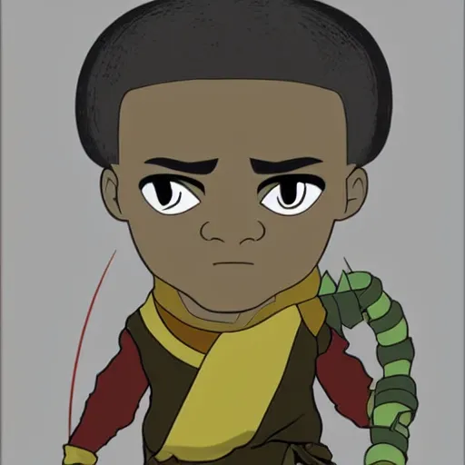 Image similar to Laurence Fishburne in Avatar: the last airbender, designed by Bryan Konietzko