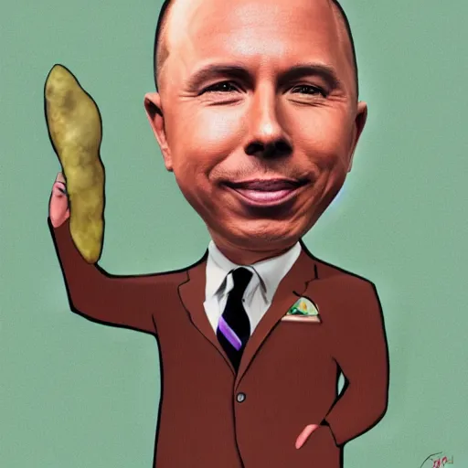 Image similar to Peter Dutton as a potato, concept art, painting