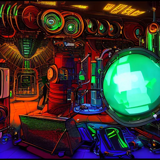 Prompt: a vibrant science fiction wizard scene from'the very pulse of the machine'by polygon pictures, highly detailed, cel - shaded, digitally enhanced.