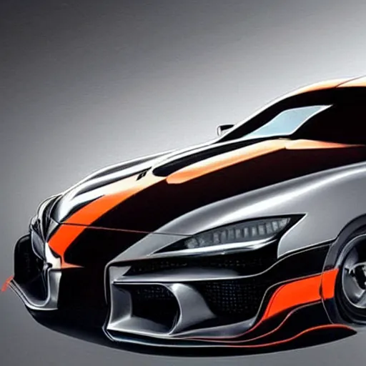 Image similar to concept for an american muscle car inspired by a toyota supra