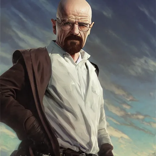 KREA - young walter white as a realistic anime girl, art by Guweiz