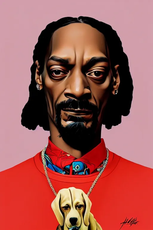 Image similar to portrait of snoop the dogg by james jean by ilya kuvshinov kintsugi