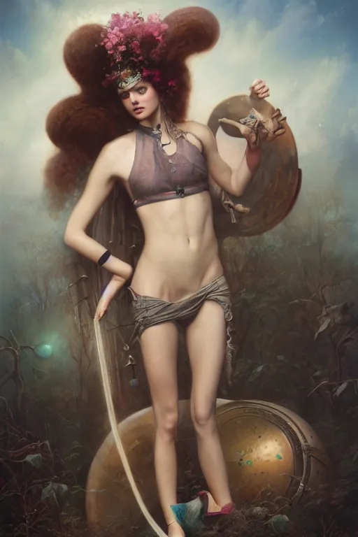 Image similar to the goddess of lost socks, by tom bagshaw peter kemp