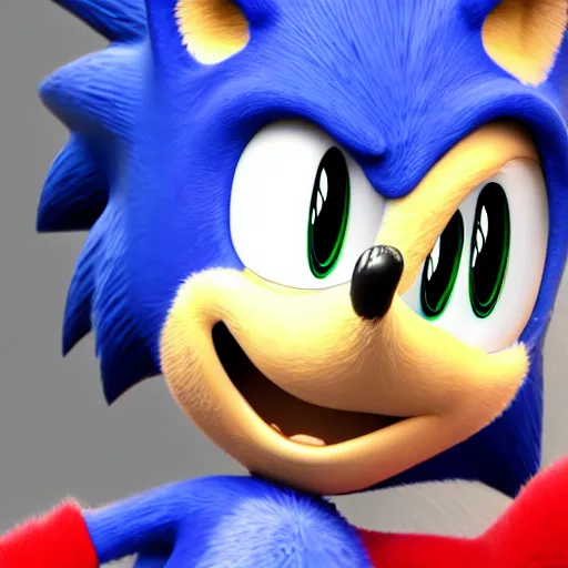 Image similar to a mugshot of sonic the hedgehog, photorealistic, rtx on