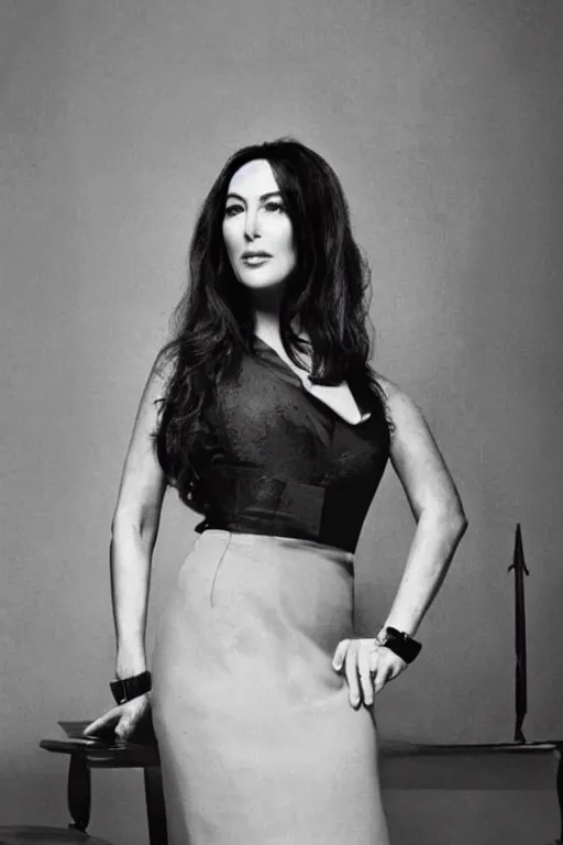 Image similar to Monica Bellucci as the President of the USA