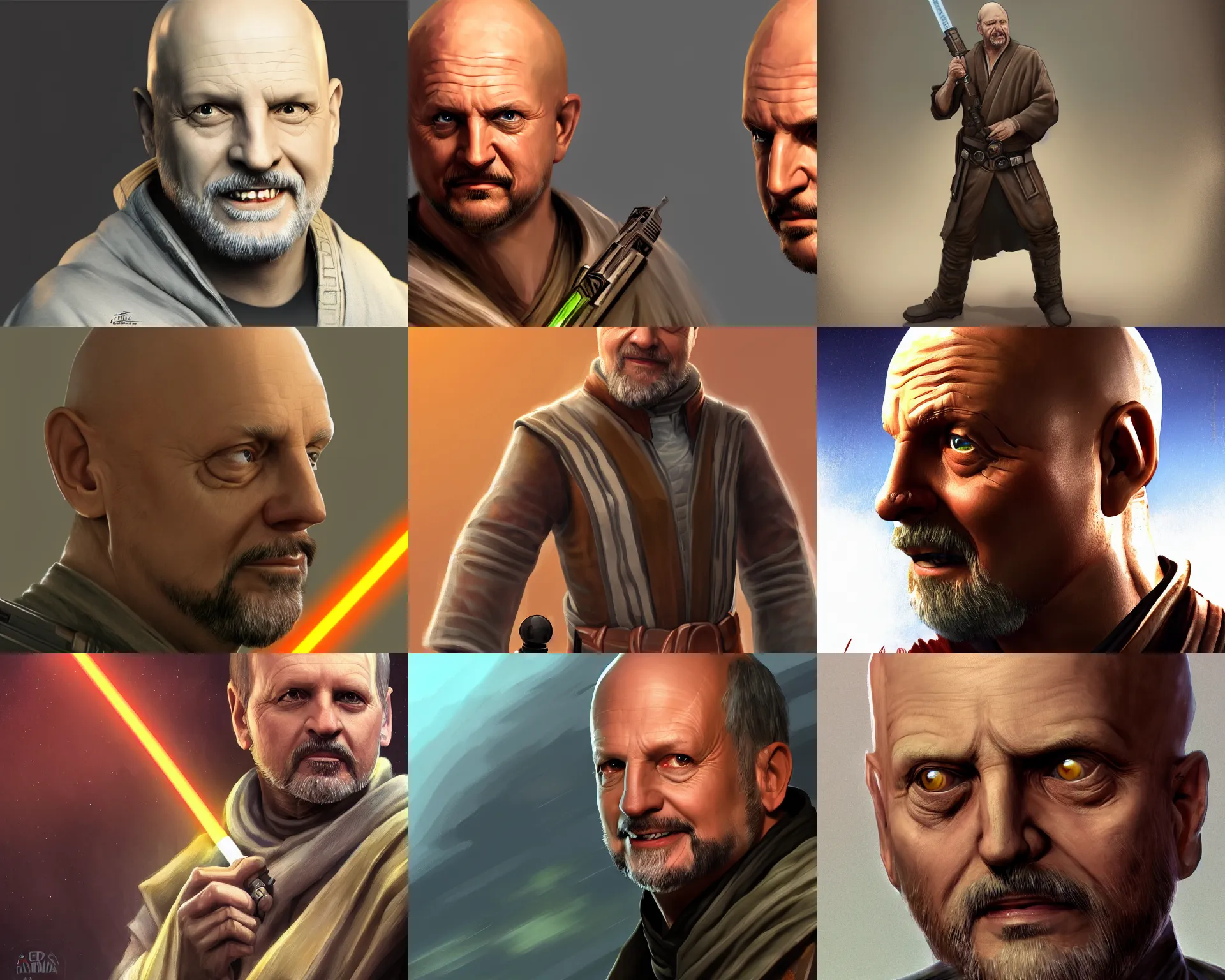 Prompt: Jim Cramer as a Jedi, highly detailed, intricate, accurate face, Trending artstation, pixiv, digital Art