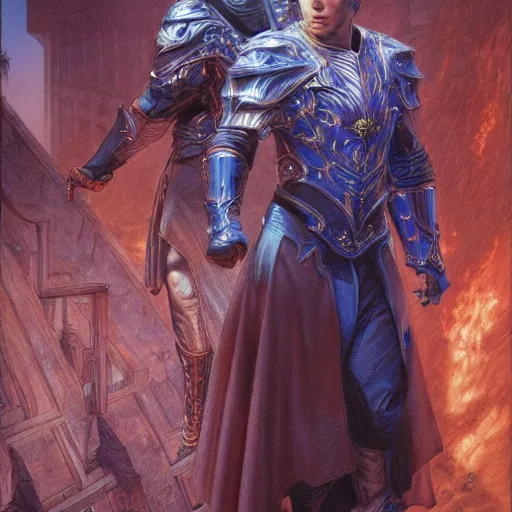 Prompt: Vergil and Dante standing back to back, art by Donato Giancola and James Gurney, digital art, trending on artstation