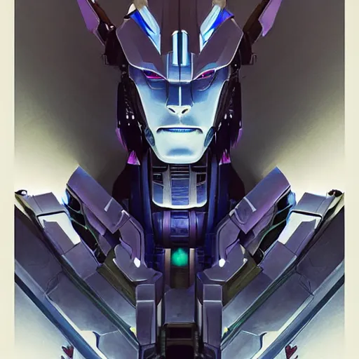 Image similar to 3 0 0 0 decepticon bender portrait by charles vess and james jean and erik jones and rhads, inspired by ghost in the shell, beautiful fine face features, intricate high details, sharp, ultradetailed, 3 d octane render