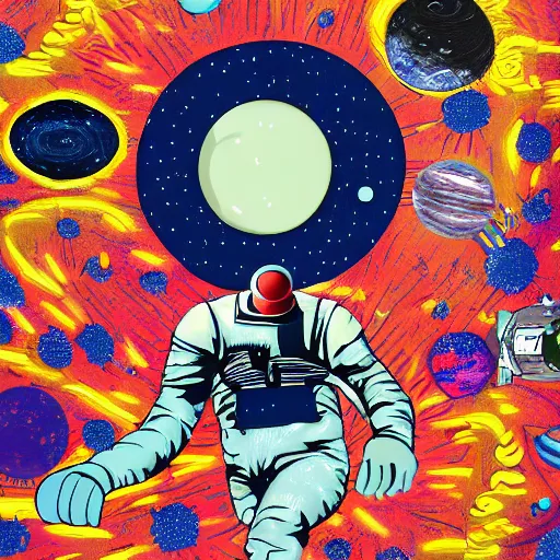 Image similar to outerspace, flowers, fun, comic relief, diversion