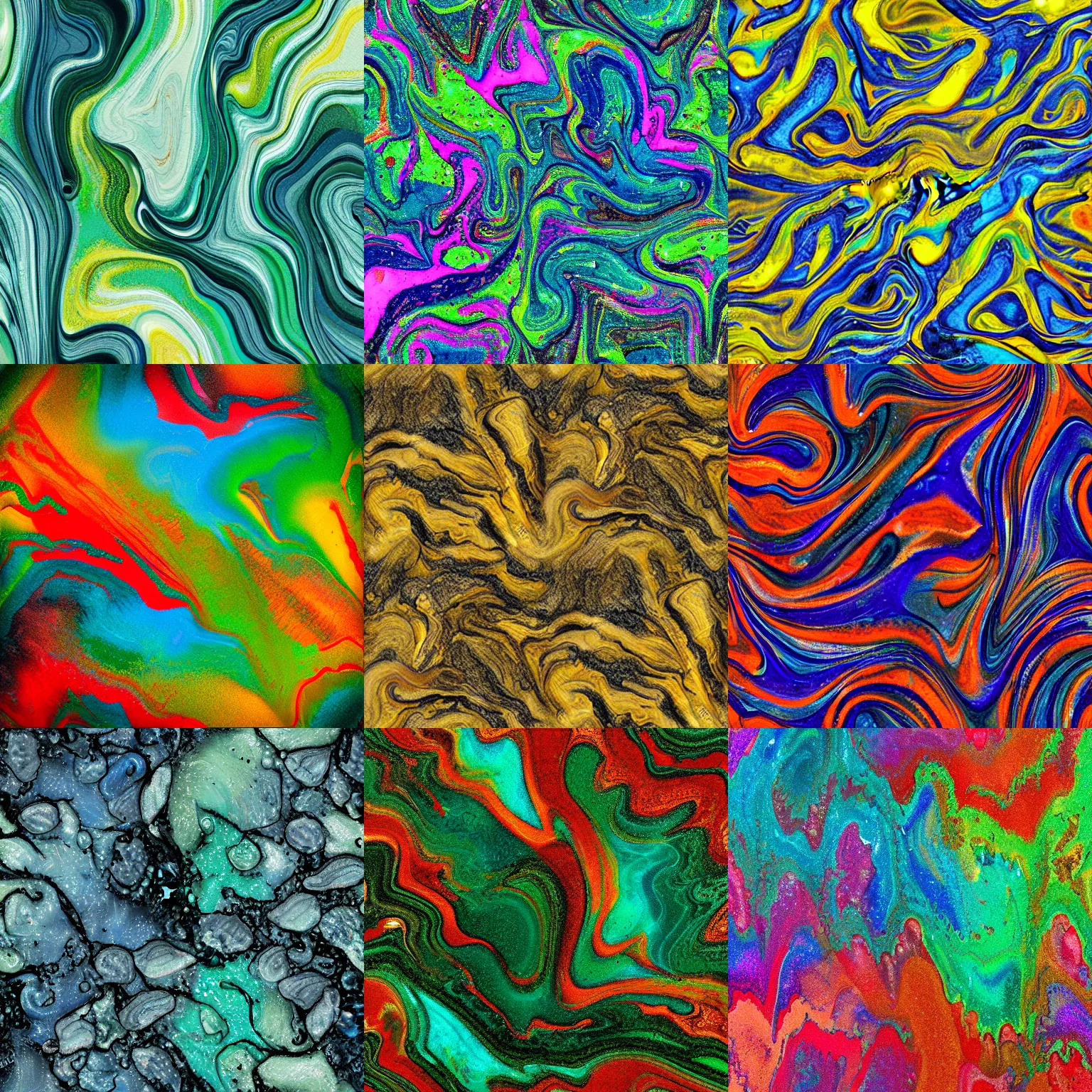Prompt: liquid marble texture. acid colors. ultradetailed realistic art