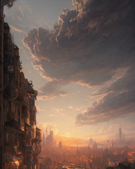 Image similar to a city moonrise landscape, realistic, environment art, fantasy art, landscape art, in the style of greg rutkowski, illustration, epic, fantasy, intricate, hyper detailed, artstation, concept art, smooth, sharp focus, ray tracing