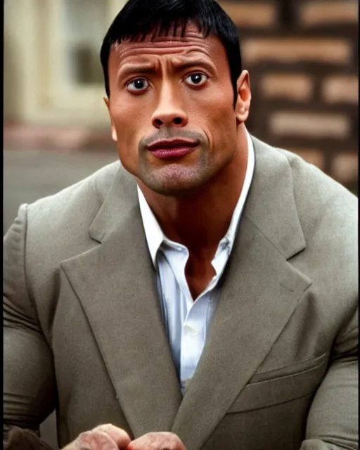 Image similar to film still close - up shot of dwayne johnson from the tv show only fools and horses. photographic, photography