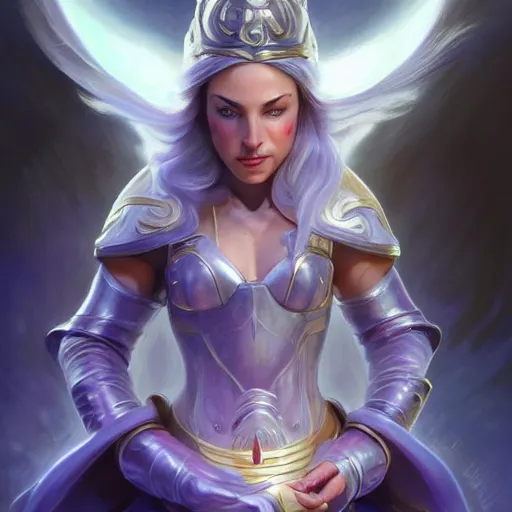 Image similar to digital painting of jaina proudmoore amazing details 8 k beautiful ultra realistic sharp focus cinematic lightning highly detailed, digital painting, artstation, concept art, smooth, sharp focus, illustration artgerm, tomasz alen kopera, peter mohrbacher, donato giancola, joseph christian leyendecker, wlop, frank frazetta