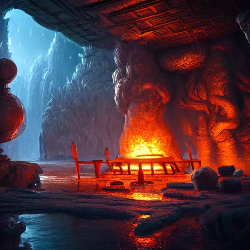 Prompt: beautiful digital fantasy illustration of the forge of worlds, high detail texture, unreal engine, 8k, Photographic quality, ultra hyper realistic quality, 8k definiton, hyper-realistic, cinematic, cinematic lighting