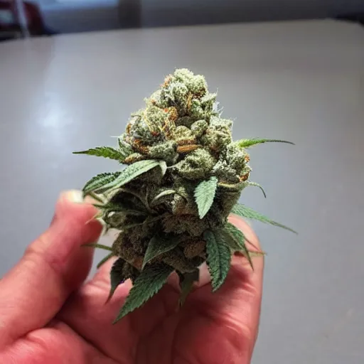 Image similar to beautiful giant marijuana bud as a funko pop