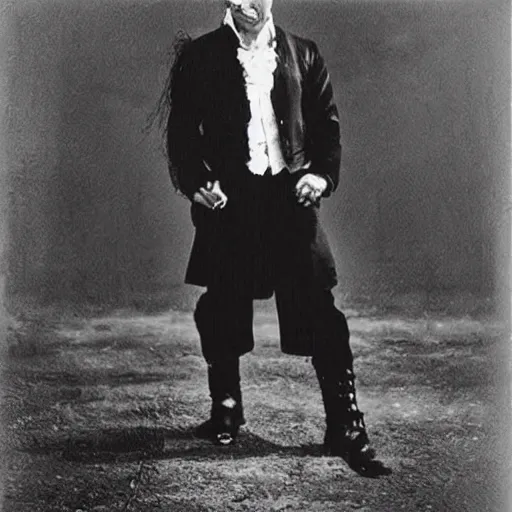 Prompt: cyanotype photograph of Till Lindemann 1800’s 8k trending