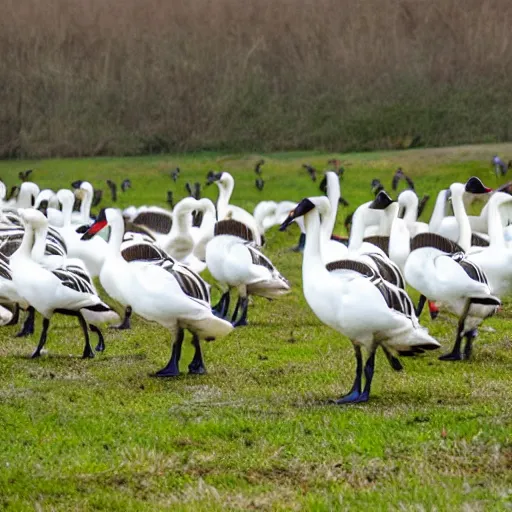 Prompt: a legion of geese