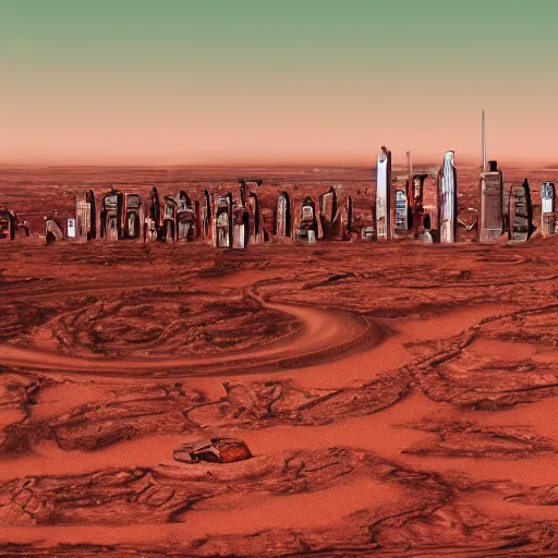 Image similar to city on mars