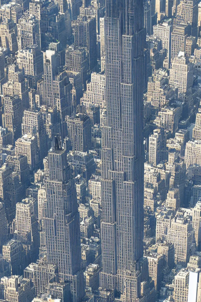 Prompt: Empire State Building engineering blueprints