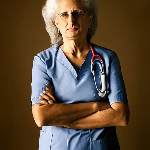 Prompt: photo of a doctor, photo by annie leibovitz, portrait, annie leibovitz, award winning