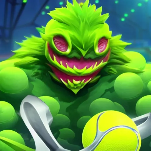 Prompt: tennis ball monster in league of legends