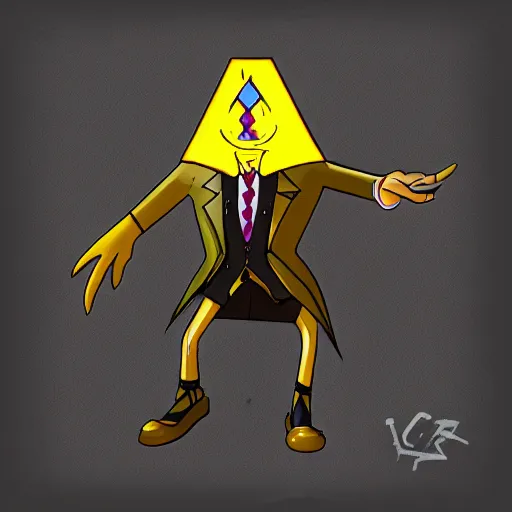 Image similar to bill cipher, tumblr, artstation, detailed