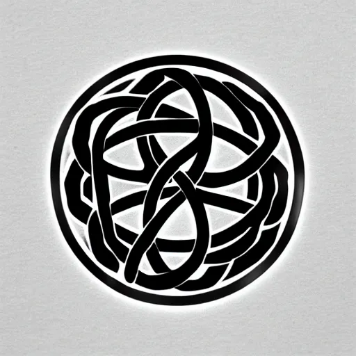 Image similar to abstract logo, b shaped triquetra